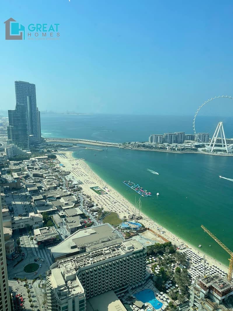 位于朱美拉海滩住宅（JBR），阿尔法坦海洋塔 3 卧室的顶楼公寓 8300000 AED - 5652760