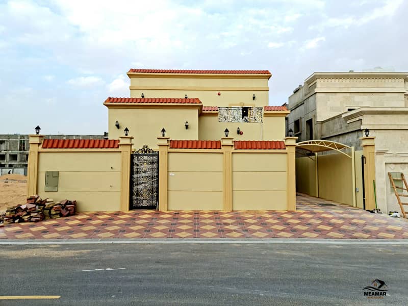 Urgent sale villa in Ajman, splendid finishing, without down payment and in monthly installments for 25 years, with large bank facilities