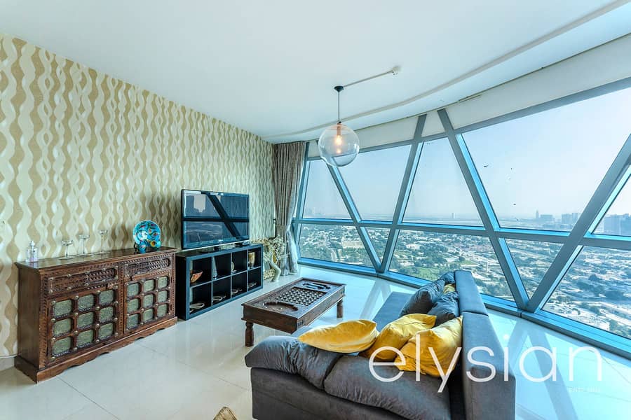 2 Panoramic Views | Furnished 1 Bed | High Floor
