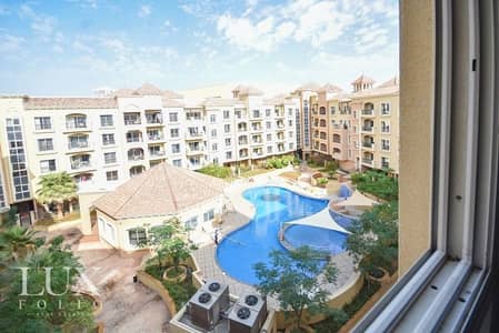 2 Bedroom Flat for Rent in Jumeirah Village Circle (JVC), Dubai - Pool View | Kitchen Goods Inc | Available