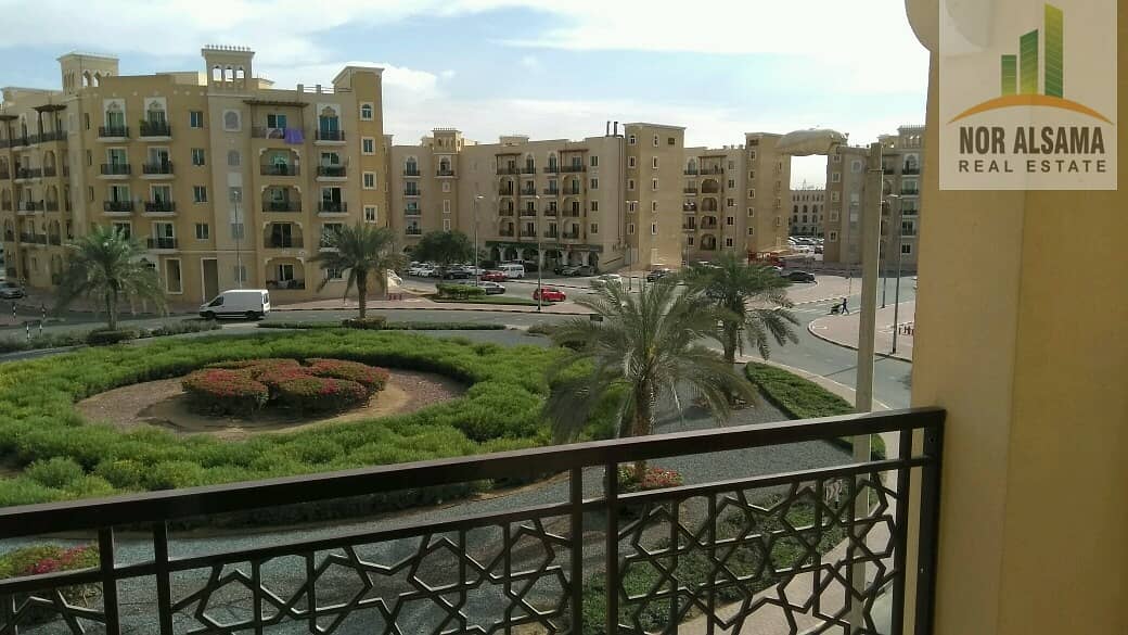 One BHK with balcony for rent in Emirates cluster in 28000