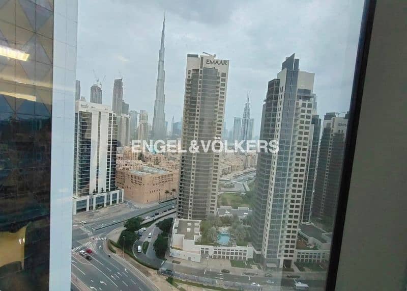 Semi Fitted Office|Burj Khalifa View|Mid Floor