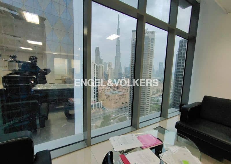11 Semi Fitted Office|Burj Khalifa View|Mid Floor