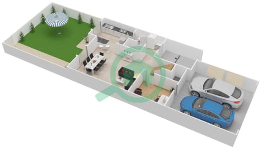 Ghadeer 1 - 3 Bedroom Villa Type/unit 3 / MIDDLE Floor plan