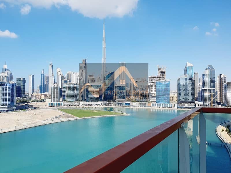 Brand New | Full Canal and Burj Khalifa View | Big Balcony