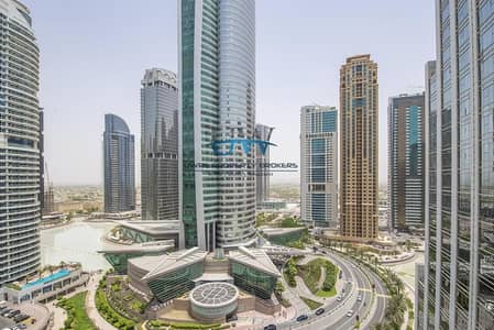 2 Bedroom Apartment for Rent in Jumeirah Lake Towers (JLT), Dubai - Unfurnished 2BR Apt | Close to Metro Station | With Lake View