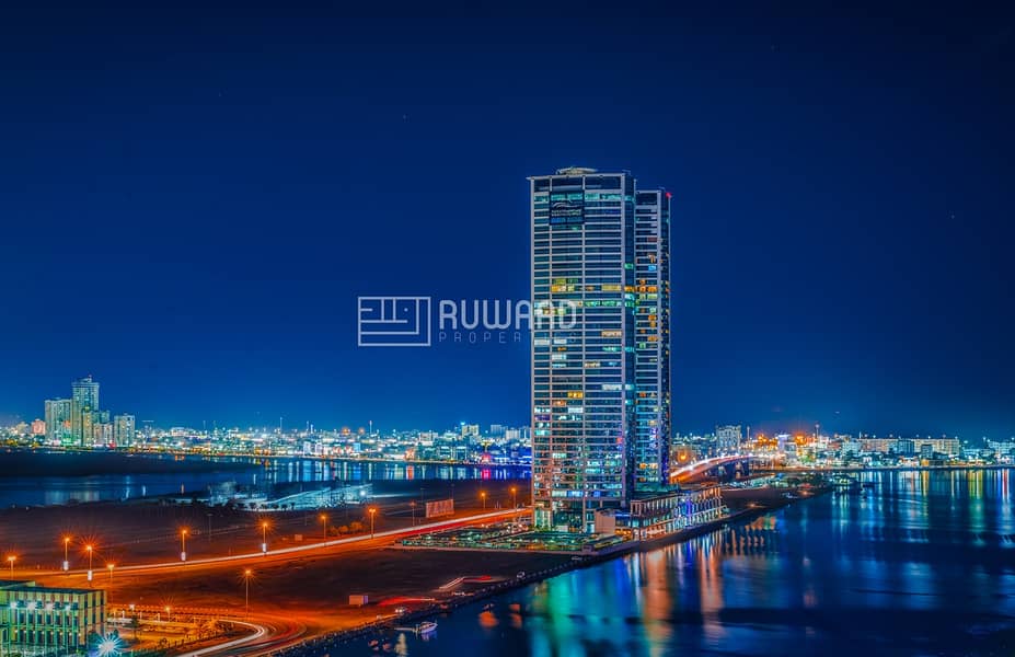 Sea view office for Rent in Julphar Tower