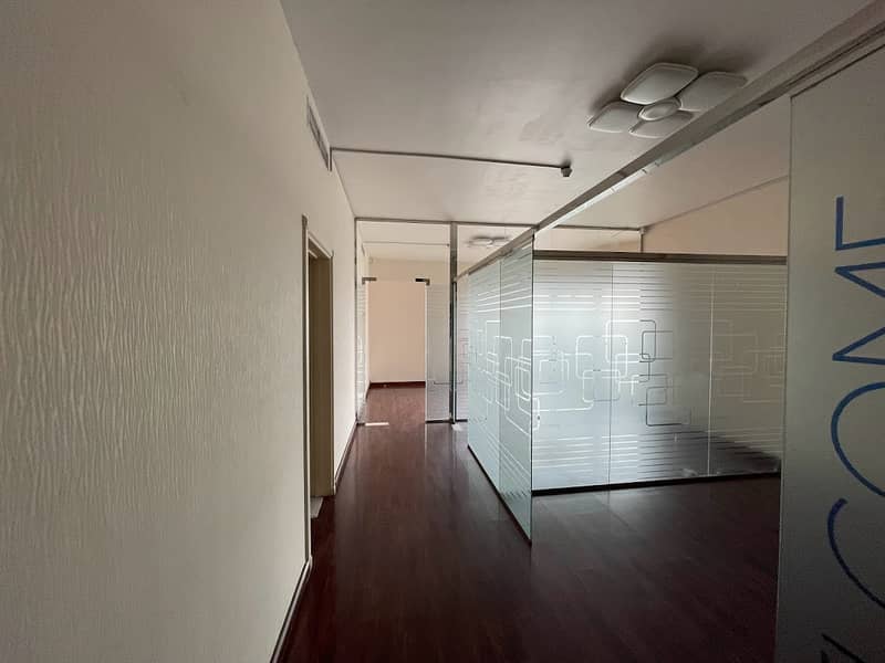 Commercial office AC Free with Balcony Glass Partition