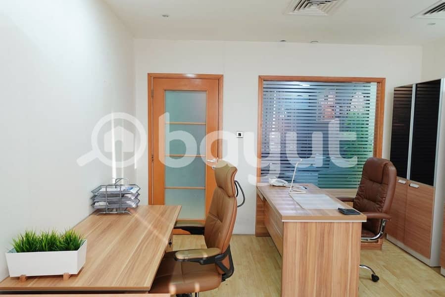 FULLY FURNISHED SHARING OFFICE | FREE WIFI - DEWA - PARKING | BANK ACCOUNT OPENING WITH INSPECTIONS