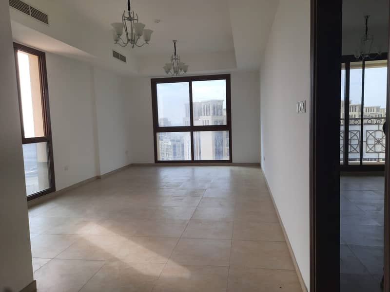 Outside View Specious 1BHK Apartment with Balcony Rent only 48k  Al Jaddaf.