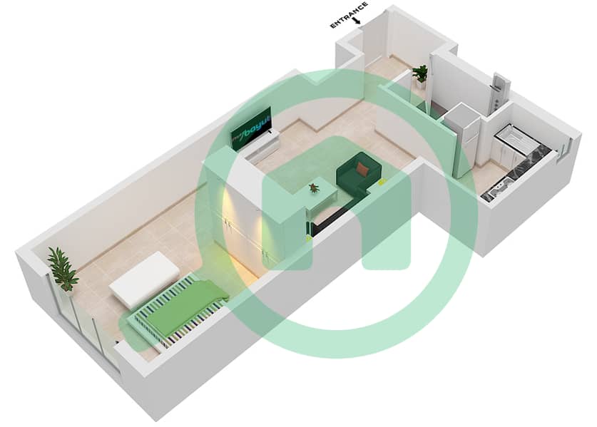 西班牙安达鲁西亚公寓 - 单身公寓单位1 FLOOR 4,5戶型图 Floor 4,5 interactive3D