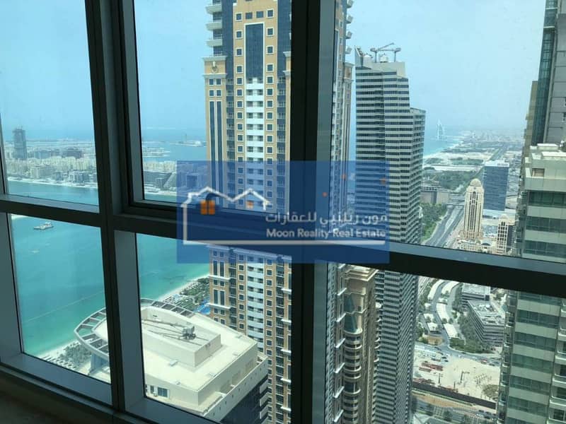 Beautiful Sea View and Palm View 3 Bedrooms For Rent in Torch Tower Higher Floor