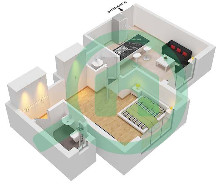 西班牙安达鲁西亚公寓 - 1 卧室公寓单位16 FLOOR 4戶型图 Floor 4 interactive3D