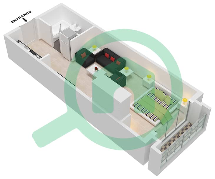 西班牙安达鲁西亚公寓 - 单身公寓单位5 FLOOR 5戶型图 Floor 5 interactive3D