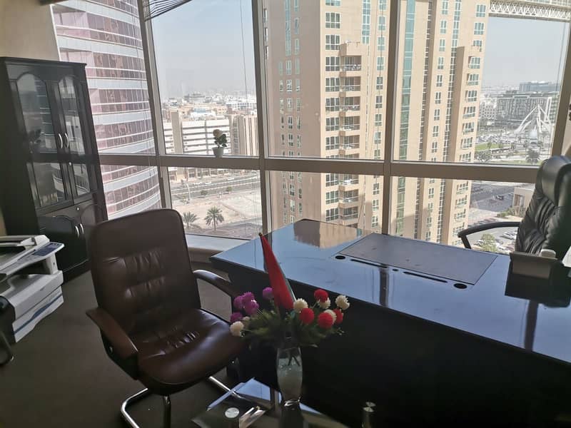 furnished office for rent with great view