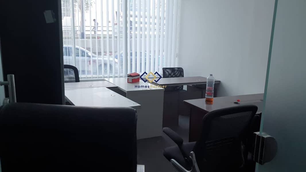 Chiller Free| Fully Furnished Office| No Dewa & No Security Deposit |Business Bay| Near Metro Station. .