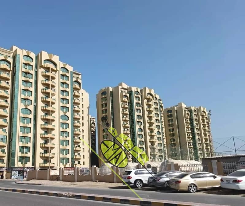 1BHK in Rashidia Tower { 2bhk 25k } for rent  Big size neat and clean with balcony in ajman.