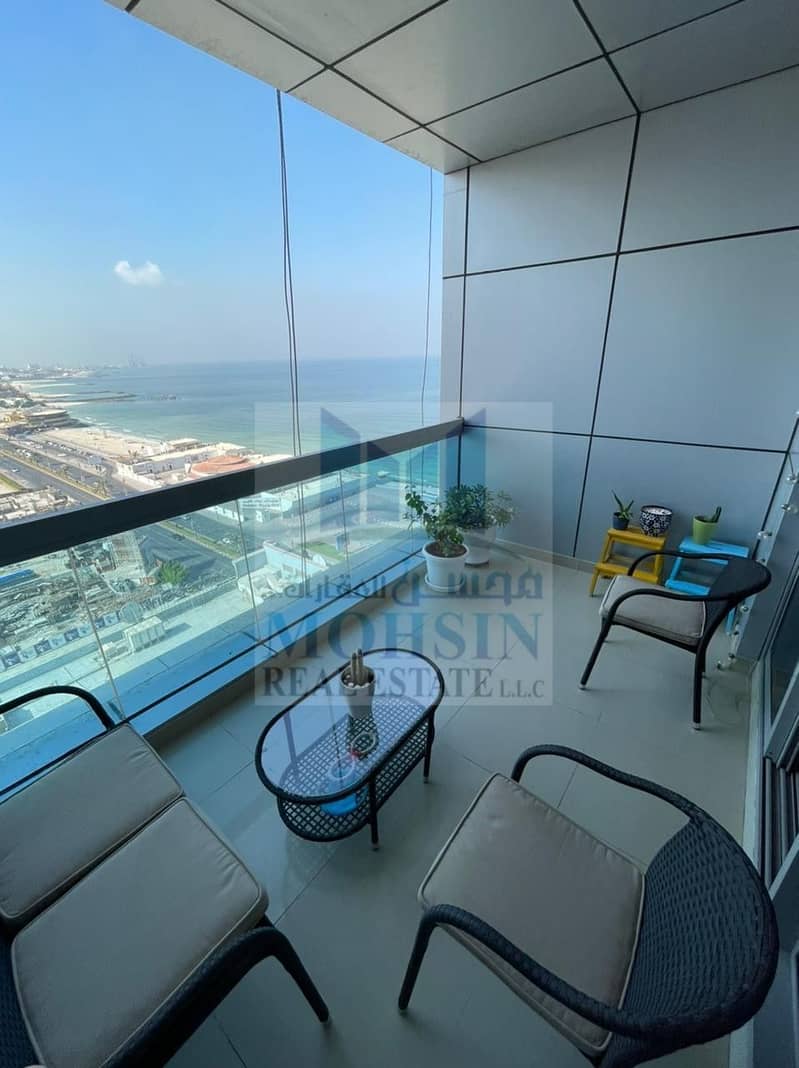 Beautiful huge Full Sea View 3 BHK For Sale In Corniche Tower