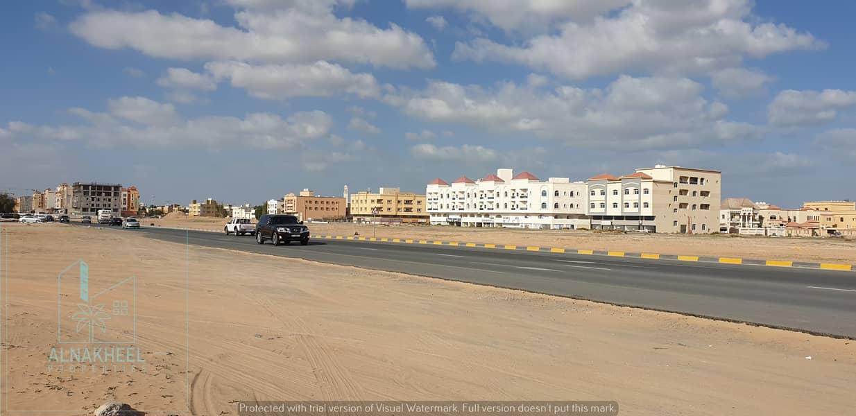 A plot of residential and commercial land in Al-Tallah 2, next to the Ajman Academy,For sale