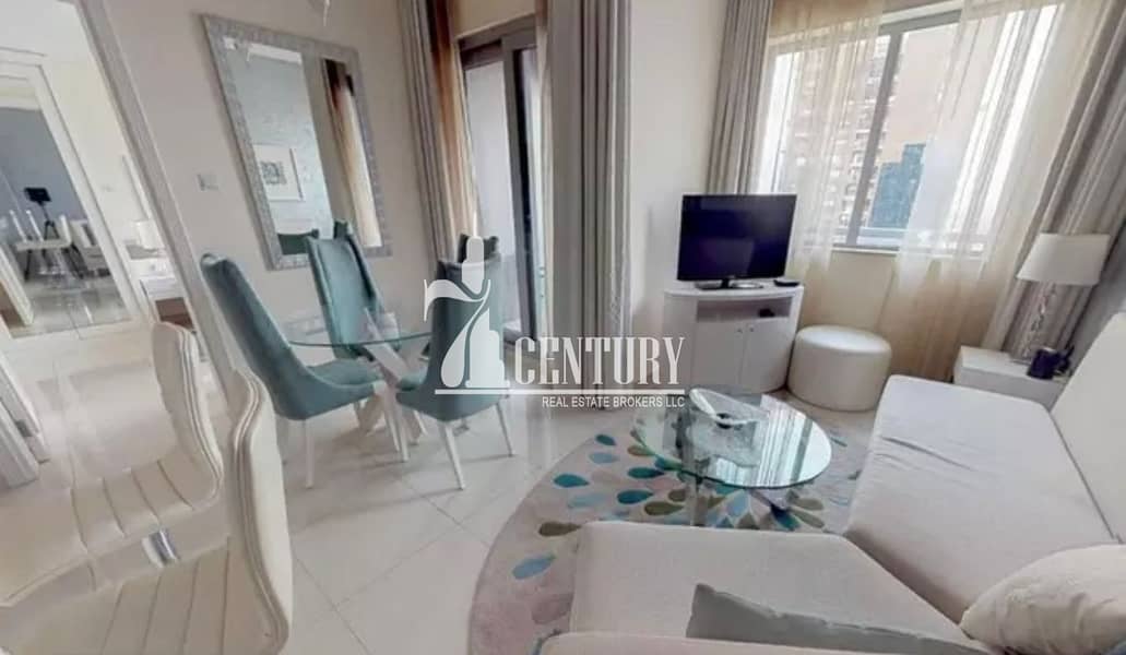 Furnished High Floor | 1 BR Apt | Downtown Area |Partial Burj View
