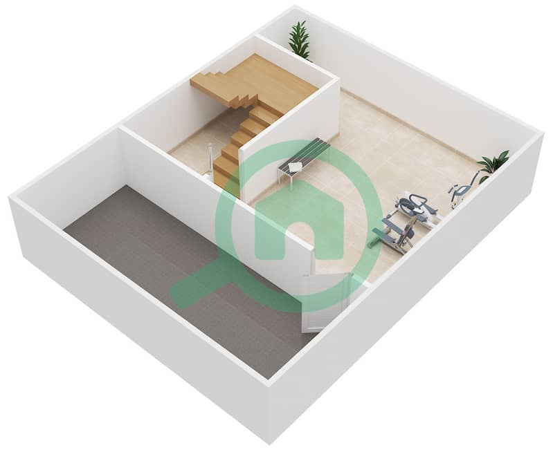 Park Ridge - 3 Bedroom Townhouse Type/unit C/16-19 Floor plan Basement interactive3D