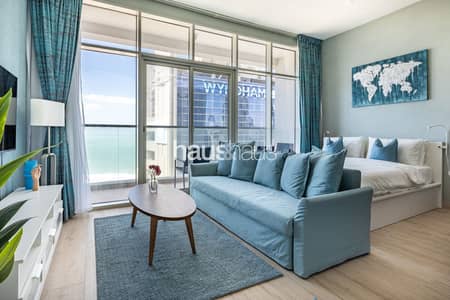 Studio for Rent in Dubai Marina, Dubai - Huge | Sea view | Newly Furnished