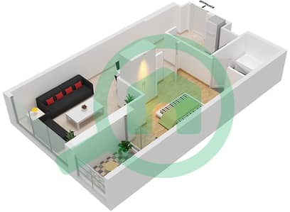 المخططات الطابقية لتصميم الوحدة A10-FLOOR 32,33 شقة 1 غرفة نوم - بيلافيستا