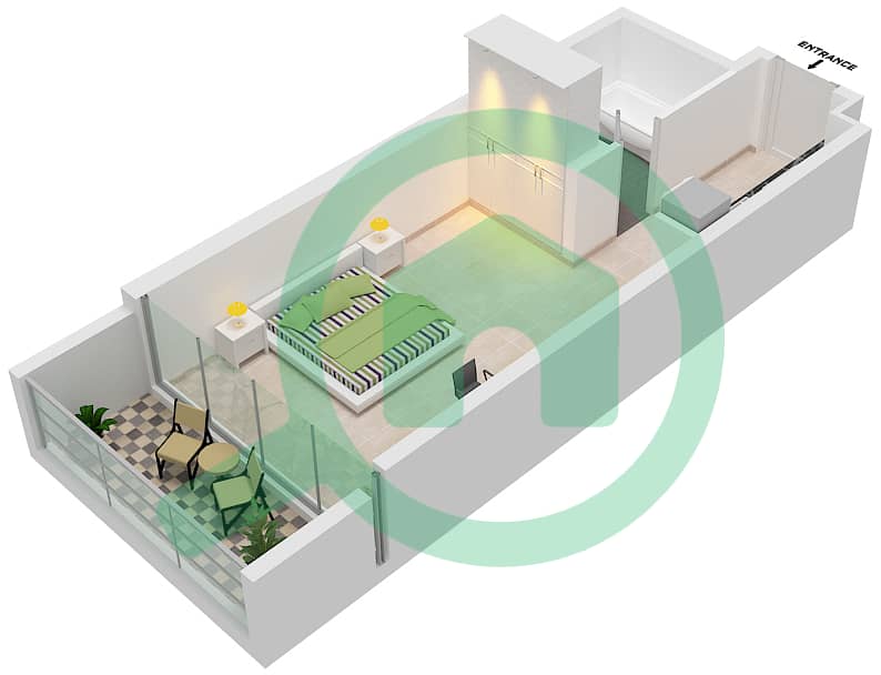 المخططات الطابقية لتصميم الوحدة B06-FLOOR 4-31 شقة استوديو - بيلافيستا Floor 4-31 interactive3D