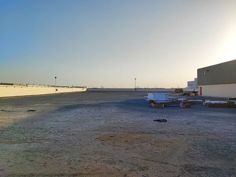 130,000 Sqft  Open Yard with Shed 3 Phase Power Office Boundary Wall In Al Sajaa Sharjah