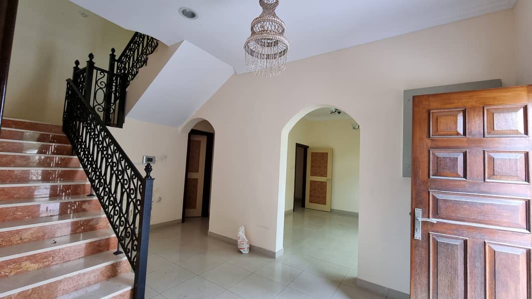 Spacious 3 Bedroom + 2 Majlis Hall With Maid Room  with Wardrobe  + Big Garden Area Rent only 85k in 4 Payment