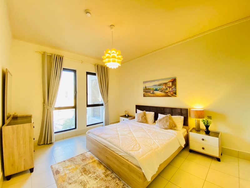 Newly Furnished 2 Bedrooms with study room in Reehan, Near Downtown | Burj Khalifa Facing