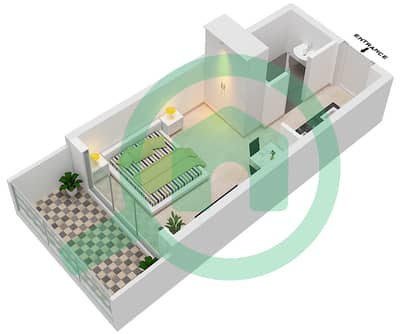 DAMAC Maison Bay's Edge -  Apartment Type M  FLOOR 10-21 Floor plan