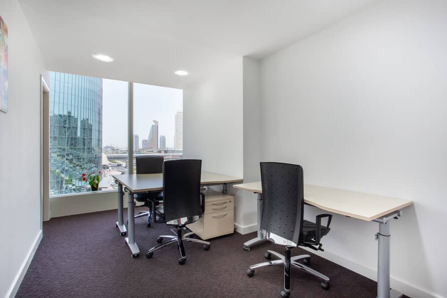 Find office space in DUBAI, Nassima Tower for 2 persons with everything taken care of