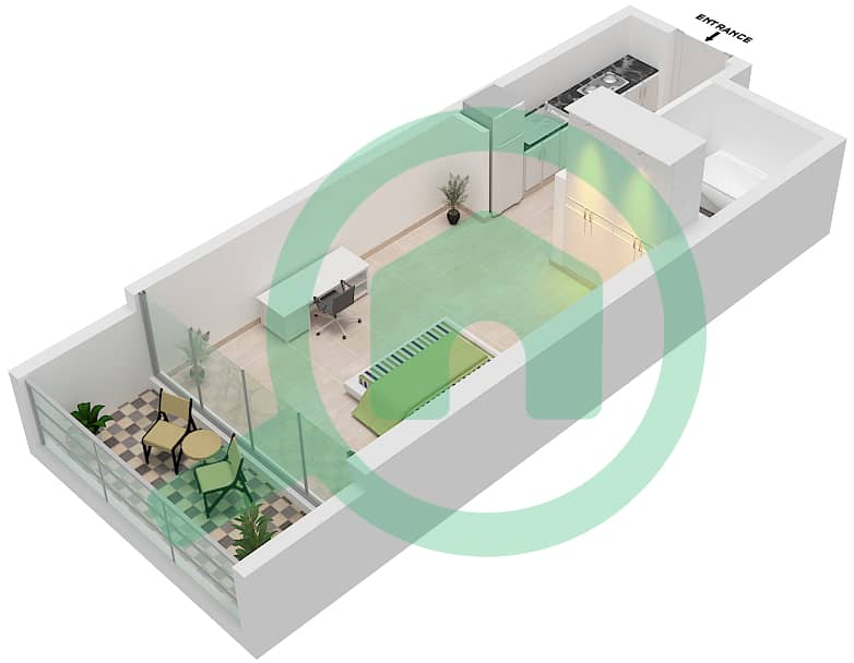 المخططات الطابقية لتصميم الوحدة C07- FLOOR 5-32 شقة استوديو - بيلافيستا Floor 5-32 interactive3D