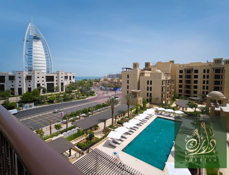 جاهز للسكن قرب برج العرب في مدينة جميرا | التنازل عن دائرة الأراضي والأملاك في دبي