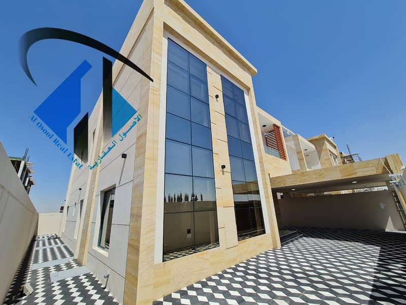 Villa on Sheikh Mohammed bin Zayed Street next to the Al Raqaib area, the villa is close to universities, malls and markets, a villa without down paym