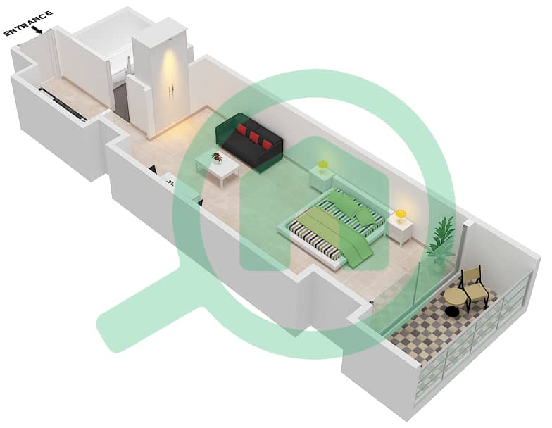 المخططات الطابقية لتصميم النموذج / الوحدة A1 / 04 FLOOR 2 شقة  - برمودا فيوز Floor 2 interactive3D