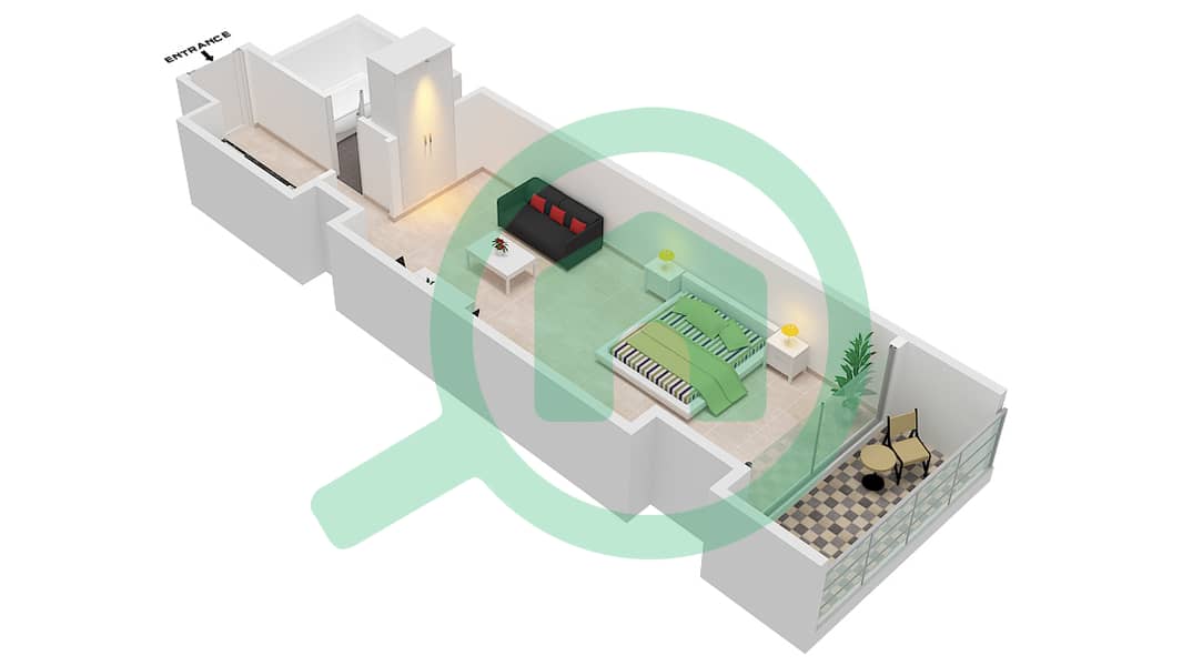 المخططات الطابقية لتصميم النموذج / الوحدة B2 / 12 FLOOR 3 شقة  - برمودا فيوز Floor 3 interactive3D