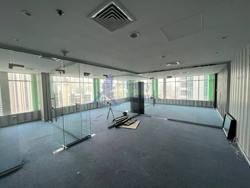 Fitted Office With Glass Partition and Burj View For Sale in Clover Bay