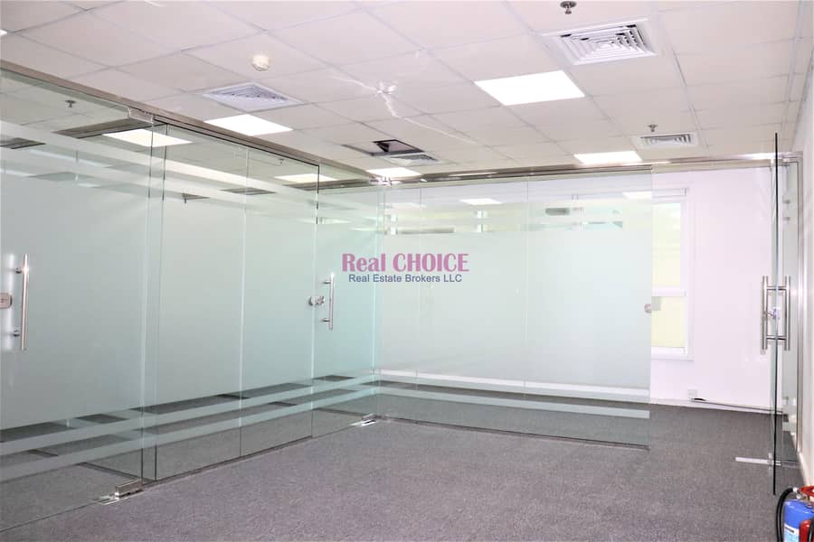 Fitted office in front of Emirates Towers Metro Station