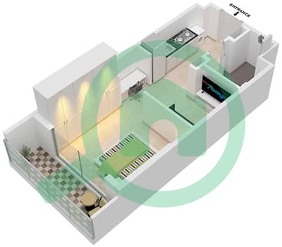 阿齐兹贝尔通公寓 - 单身公寓类型／单位2/33 FLOOR 1-6戶型图