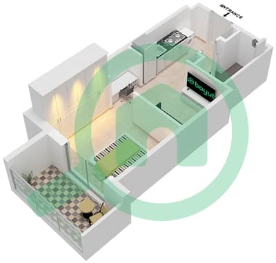 Azizi Berton - Studio Apartment Type/unit 2/24 FLOOR 2-6 Floor plan