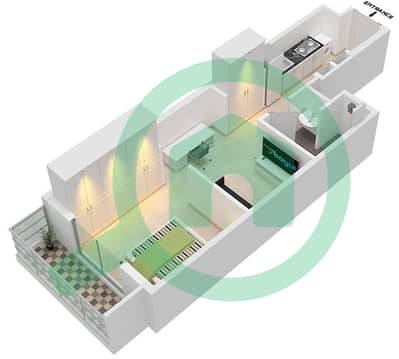 Azizi Berton - Studio Apartment Type/unit 3/31 FLOOR 2-6 Floor plan