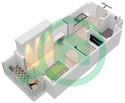 Azizi Berton - Studio Apartment Type/unit 2/30 FLOOR 7 Floor plan