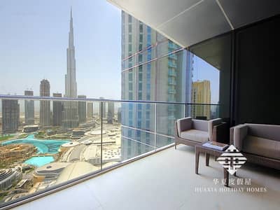 2 Bedroom Hotel Apartment for Rent in Downtown Dubai, Dubai - Modern-styled 2BR in The Address Residence Fountain Views, Close to Burj Khalifa