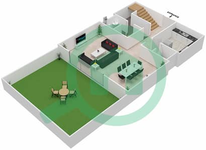 Loreto 1B - 2 Bedroom Townhouse Type F GROUND & PODIUM LEVEL Floor plan