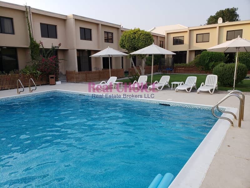 3BR + Maid | Villa In Private Oasis |  Shared Pool