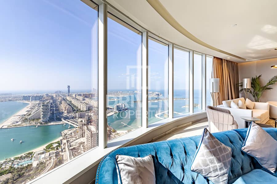 位于迪拜媒体城，迪拜阿瓦尼棕景套房酒店 4 卧室的顶楼公寓 25800000 AED - 5700312