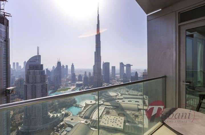 Fully Furnished |Burj and Fountain View|High Floor