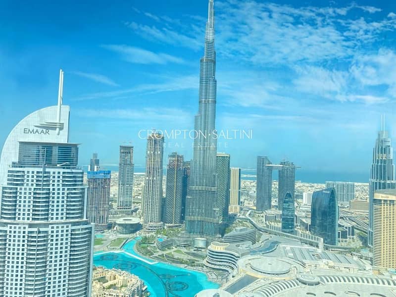 Full Fountain and Burj View | Sky Collection